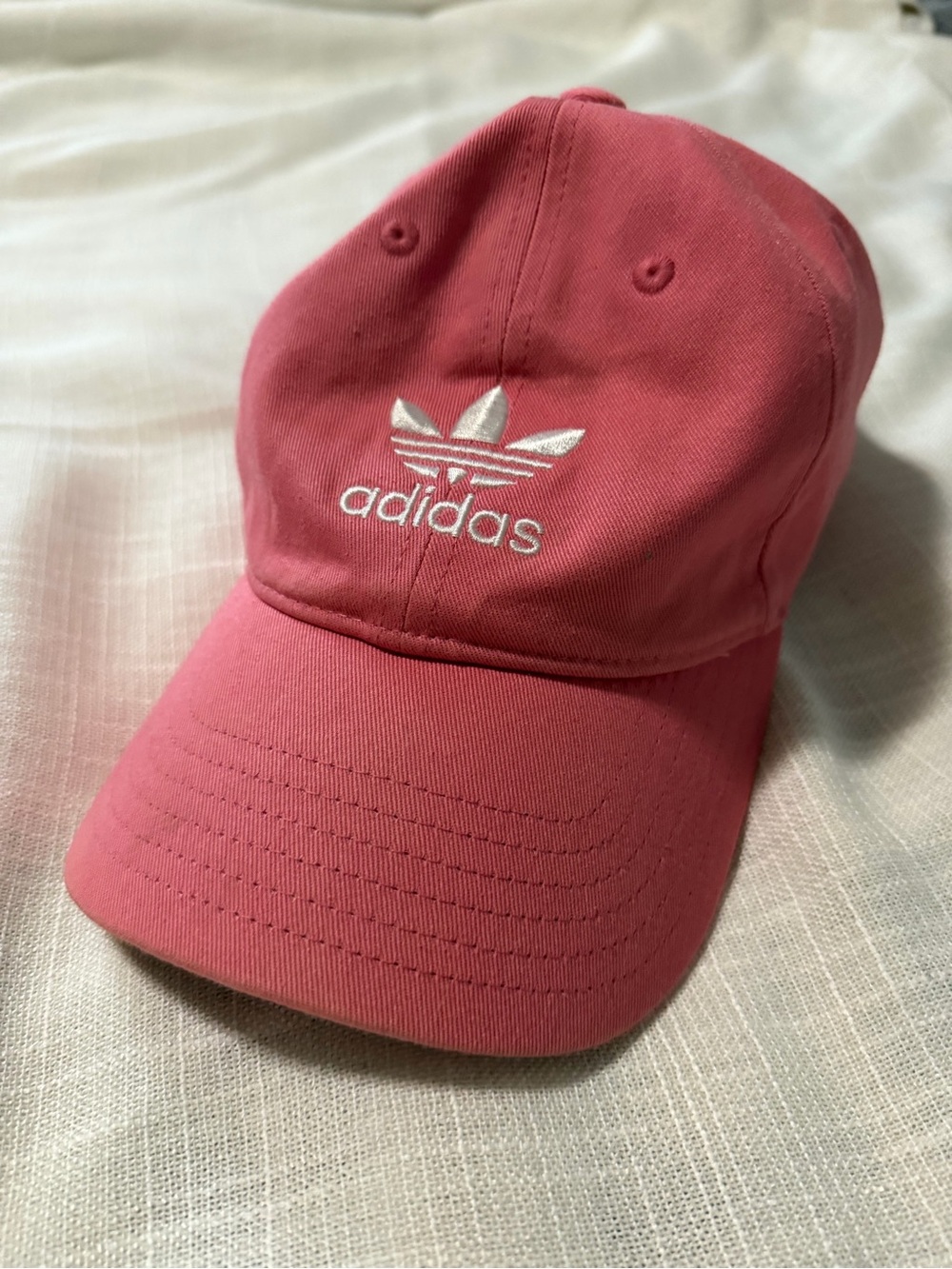 adidas Rose Pink Trefoil Cap with White Logo